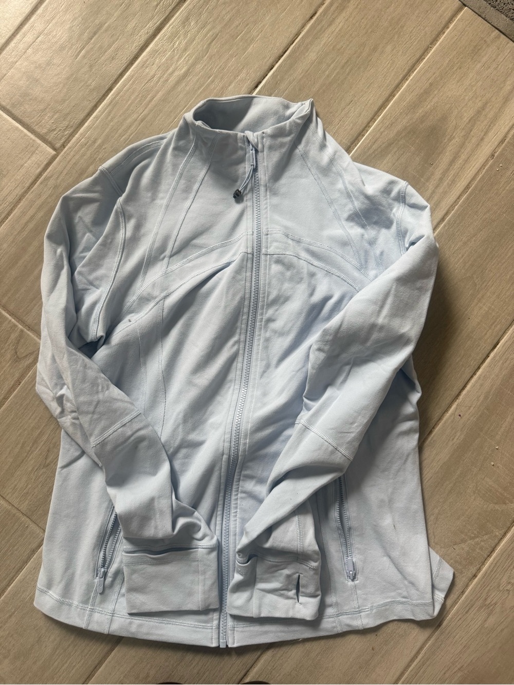 lululemon athletica Light Blue Full-Zip Bomber Jacket